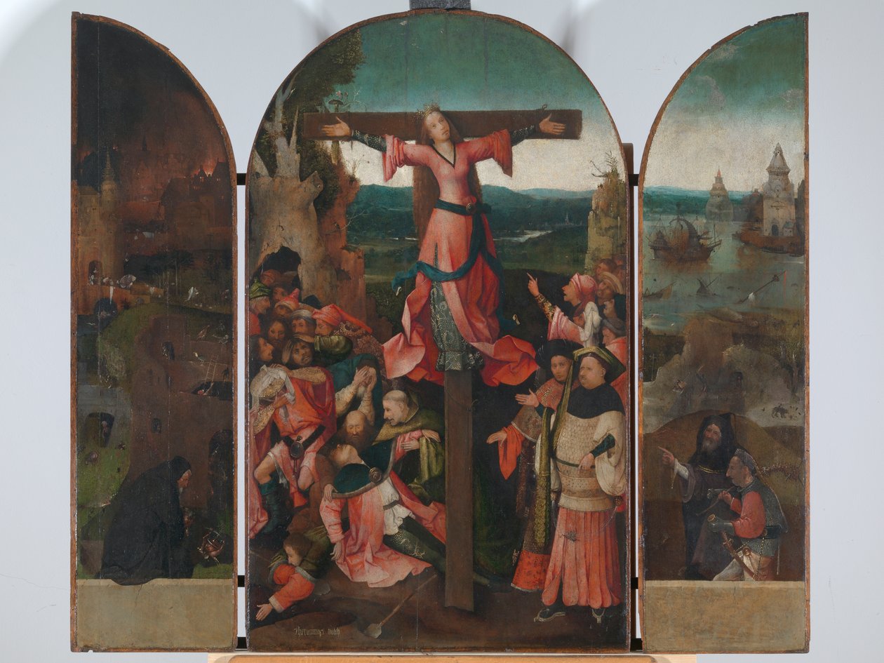 Triptykon af den korsfæstede martyr (Triptykon af Sankt Julia), af Joren Anthoniszoon Van Aeken kendt som Bosch Hieronymus af Hieronymus Bosch