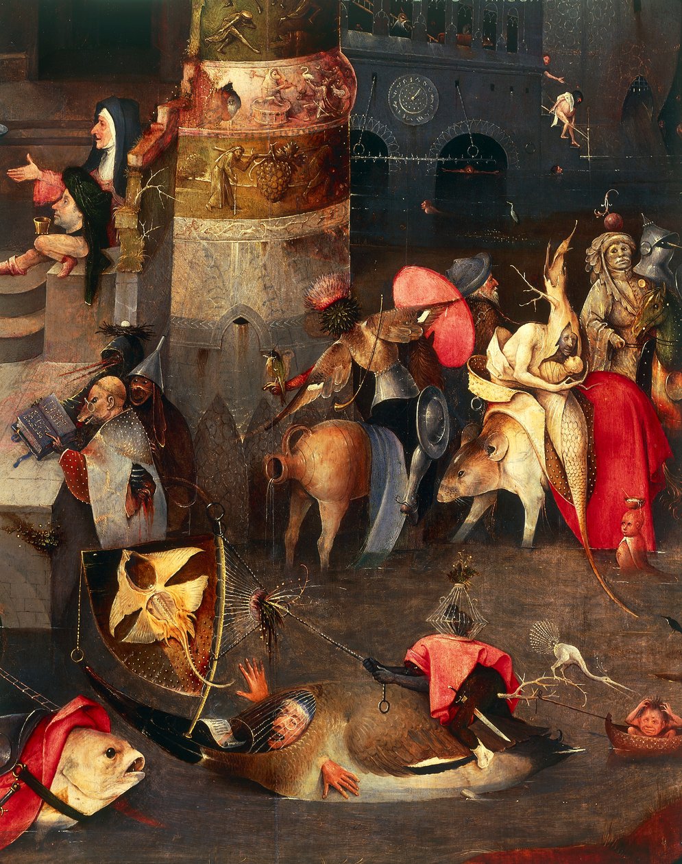 Triptykon af Sankt Antons fristelse (midterpanel) af Hieronymus Bosch