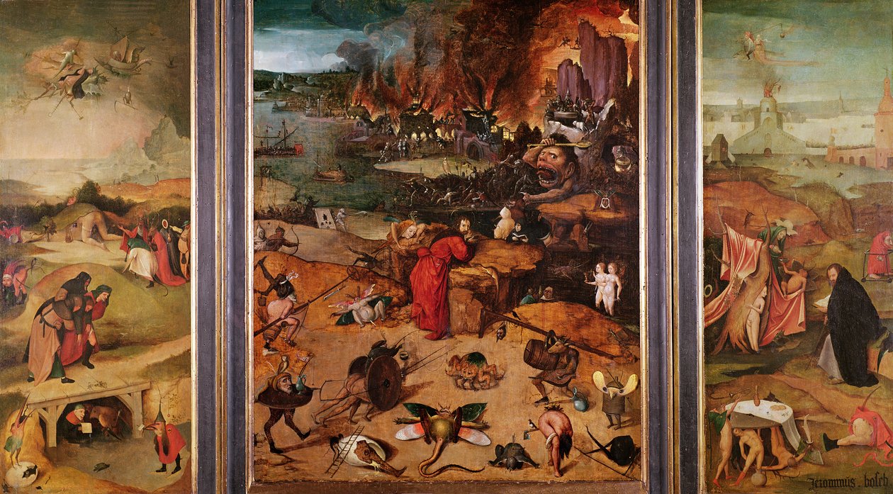 Triptykon af Sankt Anthonys fristelse af Hieronymus Bosch