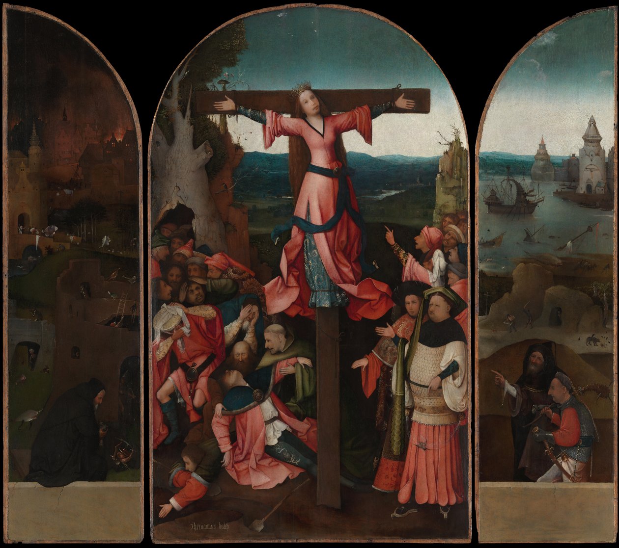 Triptykon af den korsfæstede Martyr af Hieronymus Bosch