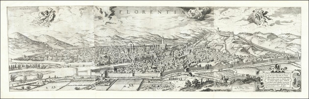 Udsigt over Firenze fra 1557 af Hieronymus Cock, udgivet i 1601 af Paul van der Houve af Hieronymus Cock