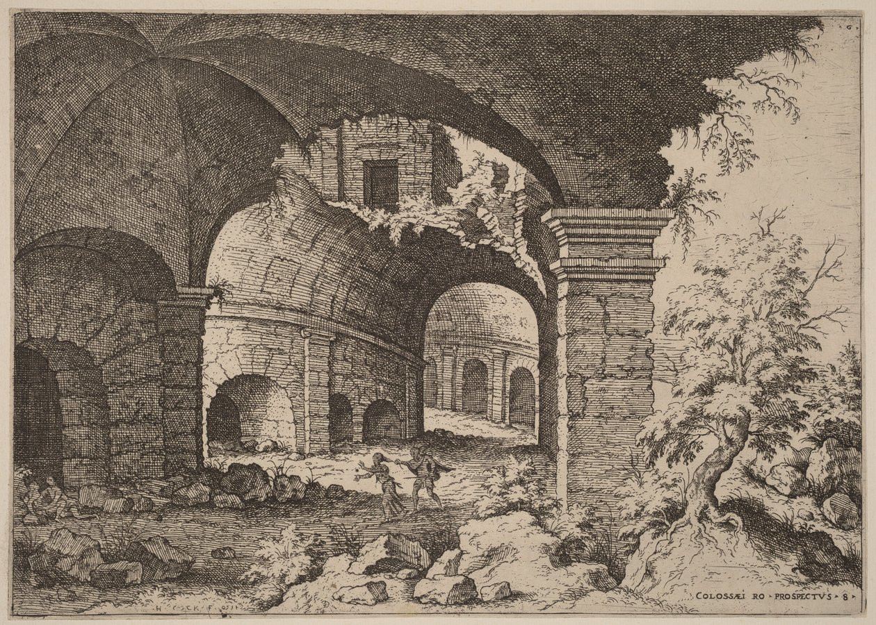 Det ottende billede af Colosseum af Hieronymus Cock
