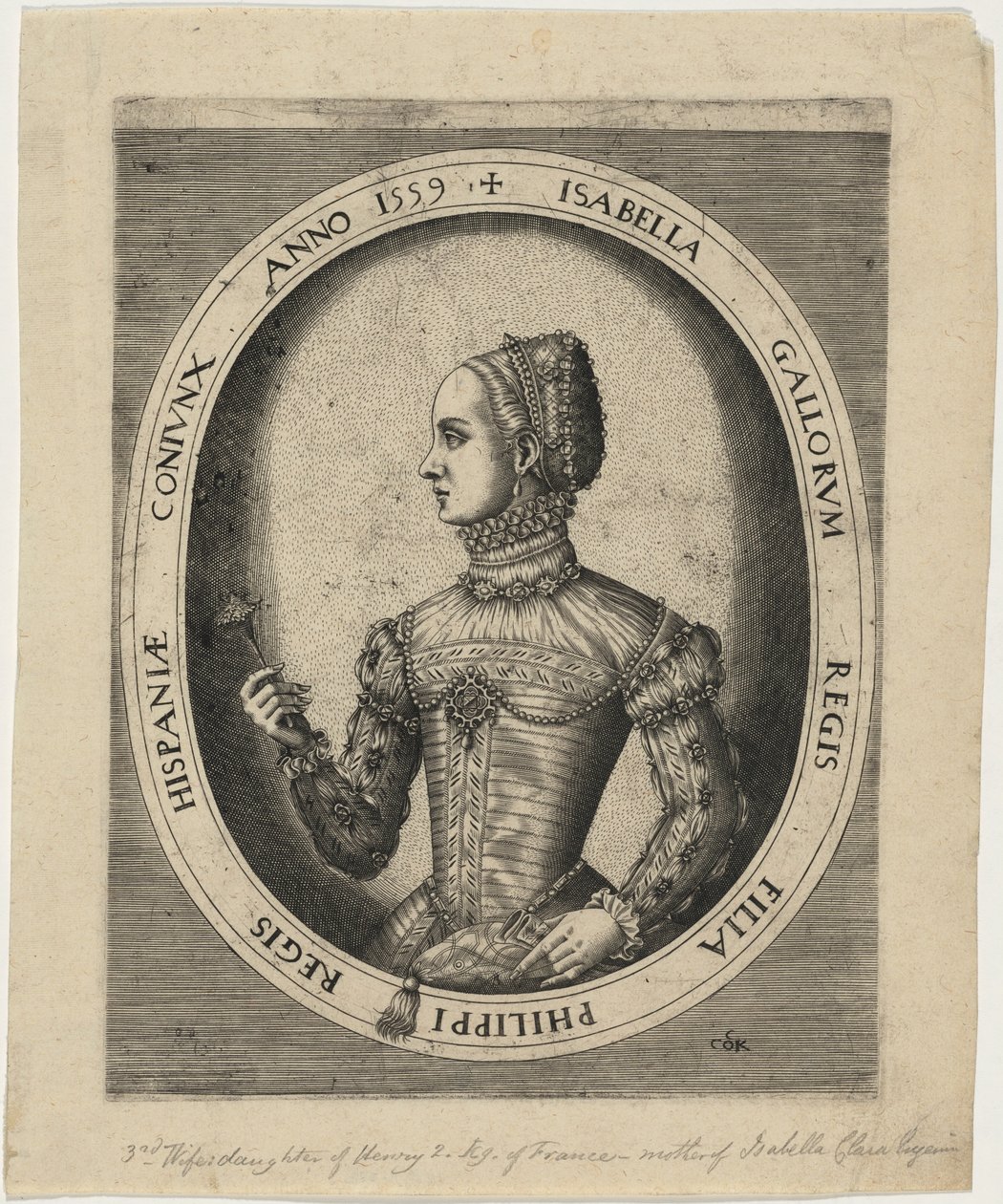 Isabella, Filip II af Spaniens tredje hustru af Hieronymus Cock