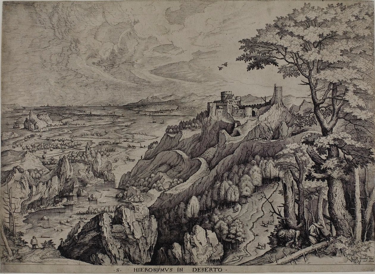 Sankt Hieronymus i ørkenen af Hieronymus Cock