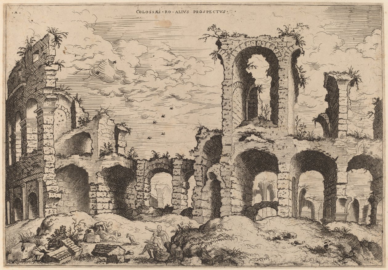 Anden udsigt over Colosseum af Hieronymus Cock