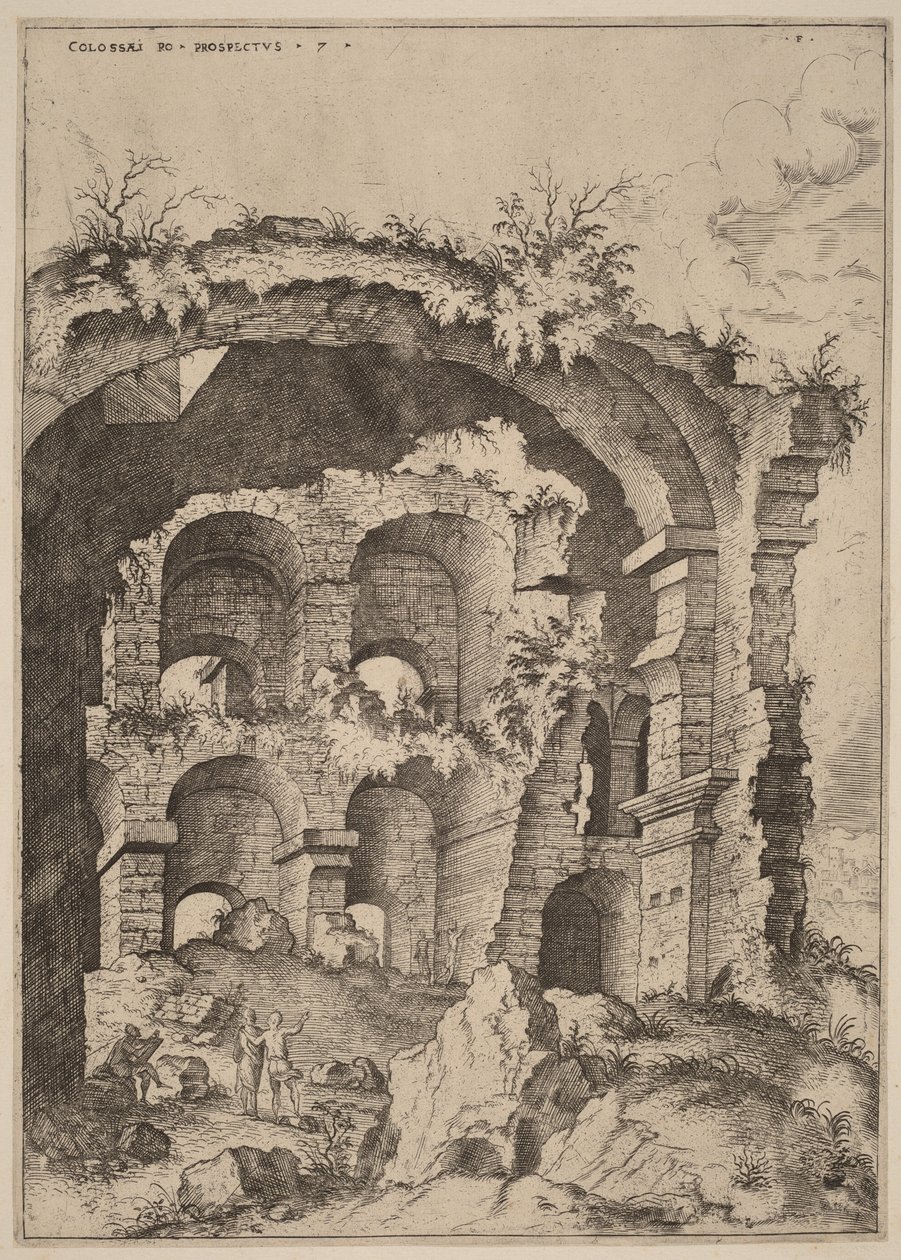 Det syvende billede af Colosseum af Hieronymus Cock