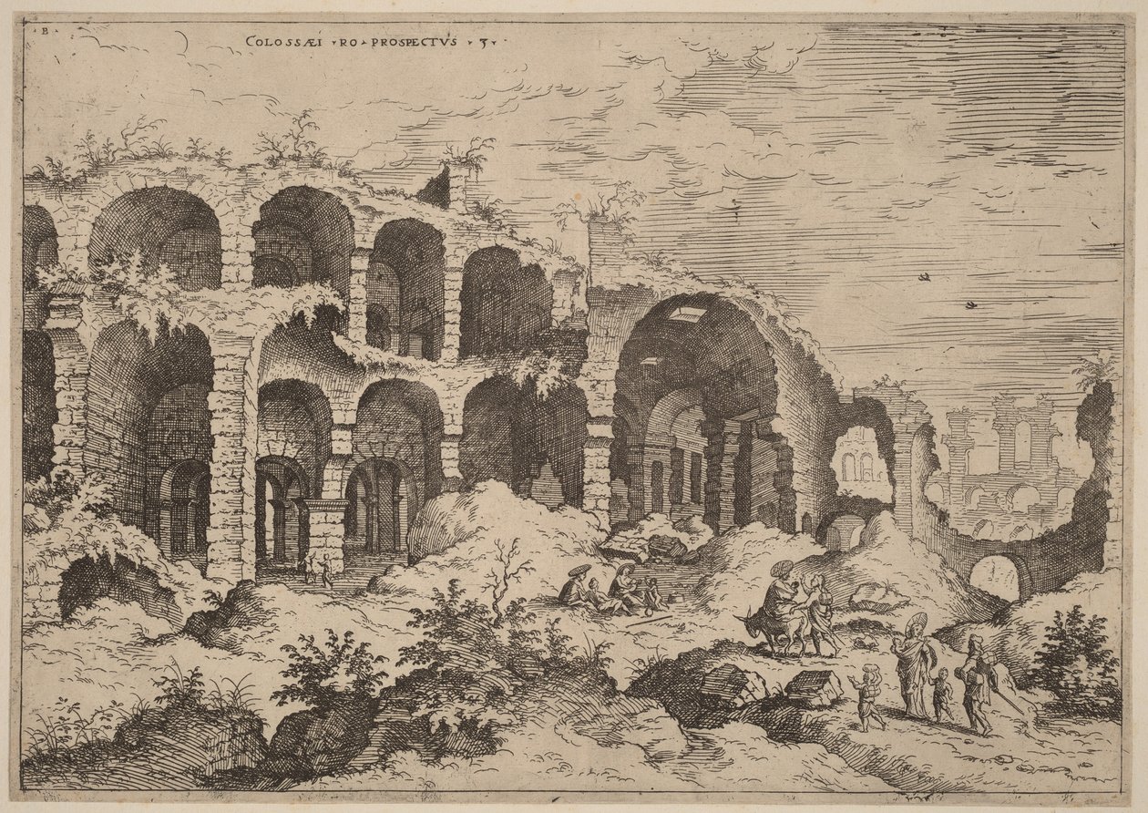 Tredje udsigt over Colosseumet af Hieronymus Cock