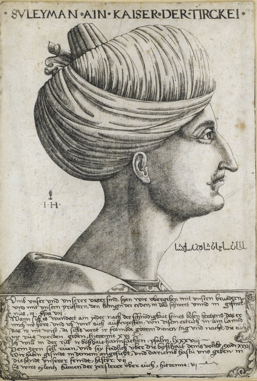 Sultan Suleiman I den Storslåede, ca 1530 af Hieronymus Hopfer