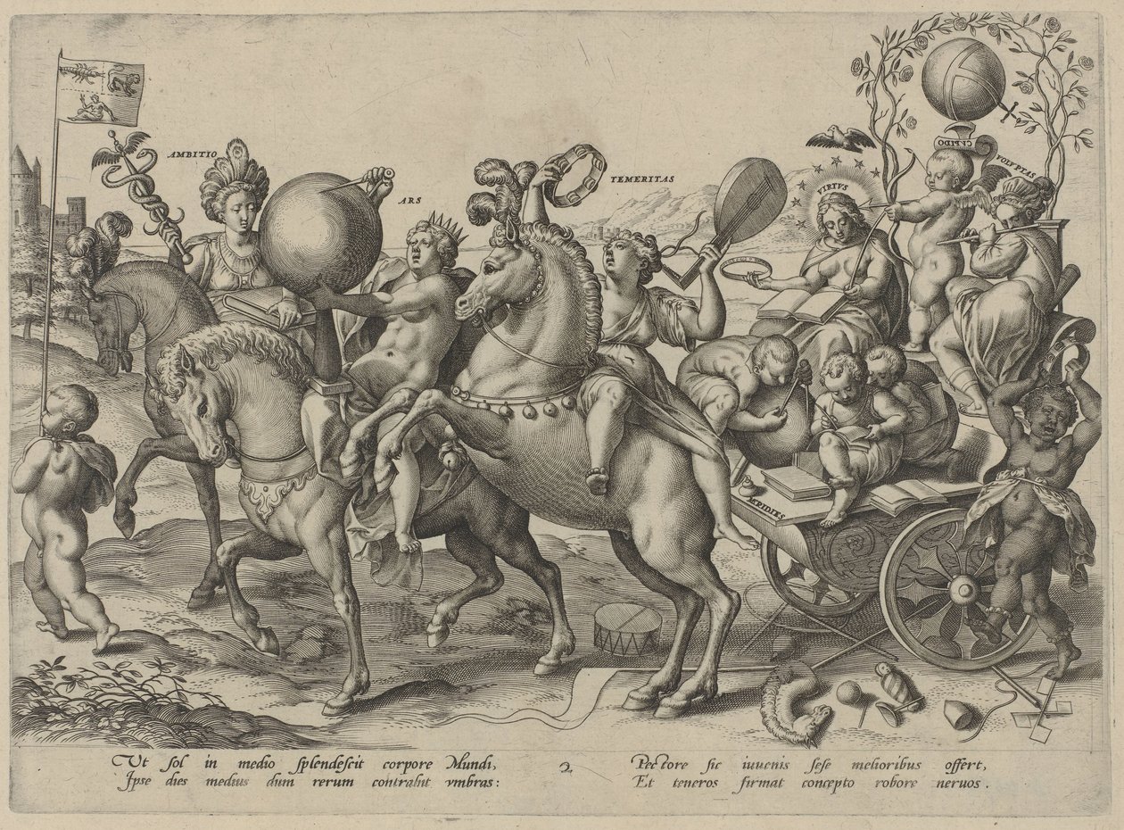 Ungdom The Four Ages of Man and Death (serietitel) af Hieronymus Wierix