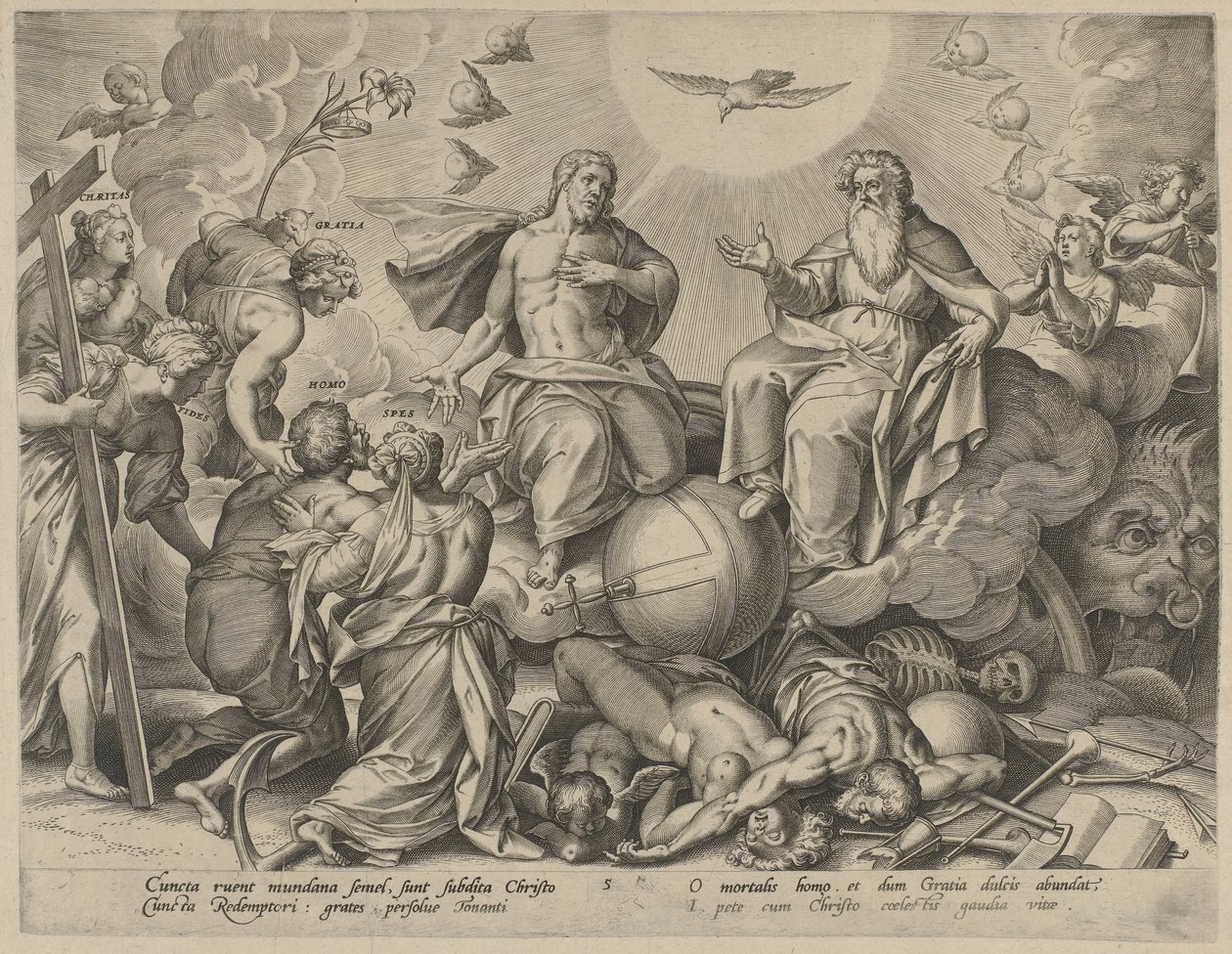 Sidste dom The Four Ages of Man and Death (serietitel) af Hieronymus Wierix