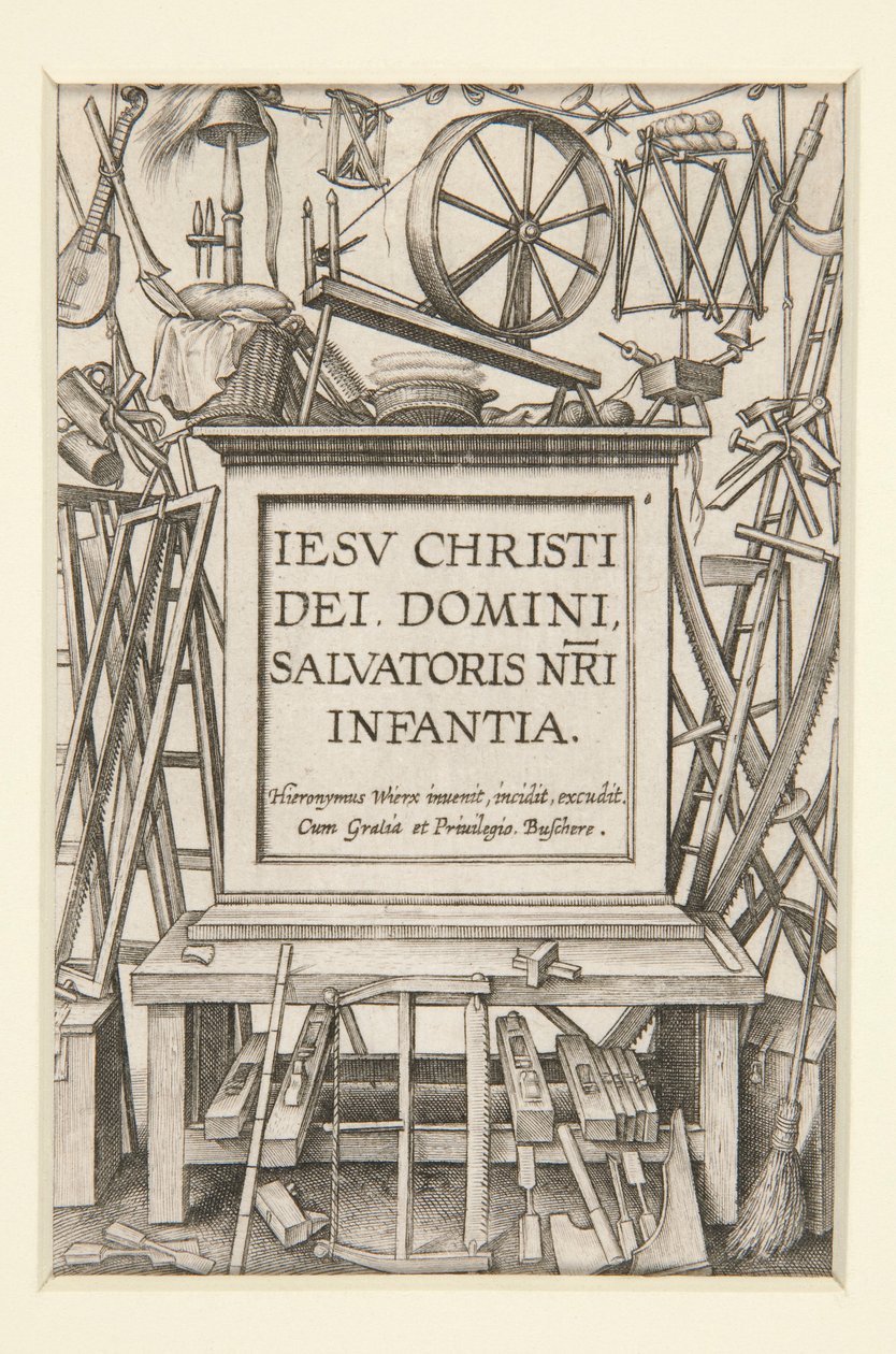 Titelside fra The Life of the Infant af Hieronymus Wierix