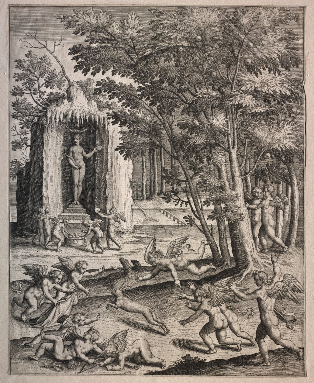 Amorer på leg. af Hieronymus or Jerome Wierix