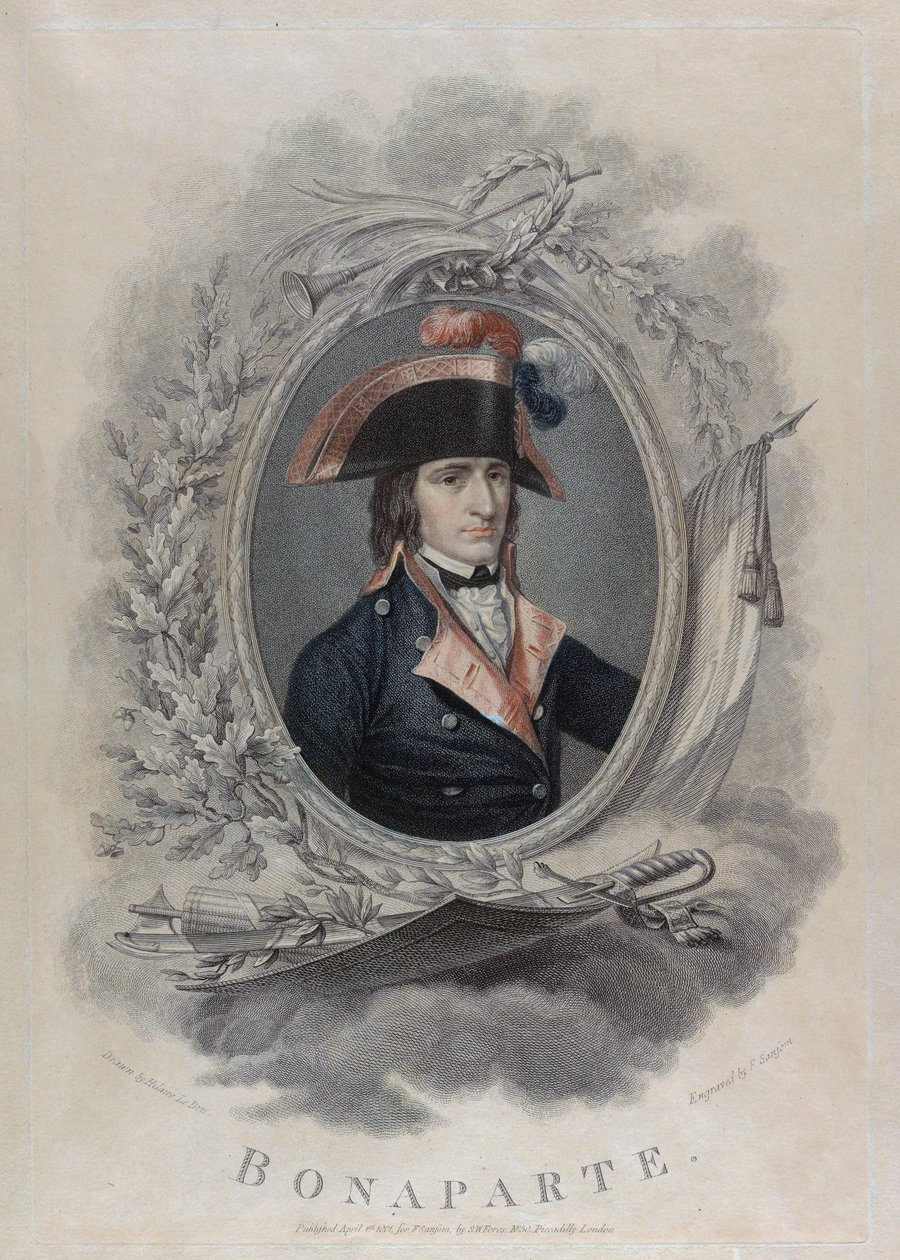 Napoleon I Bonaparte - Ledru, Hilaire (1769-1840) - 1801 - Radering, akvarel - 40x51,2 - Privat samling af Hilaire Ledru