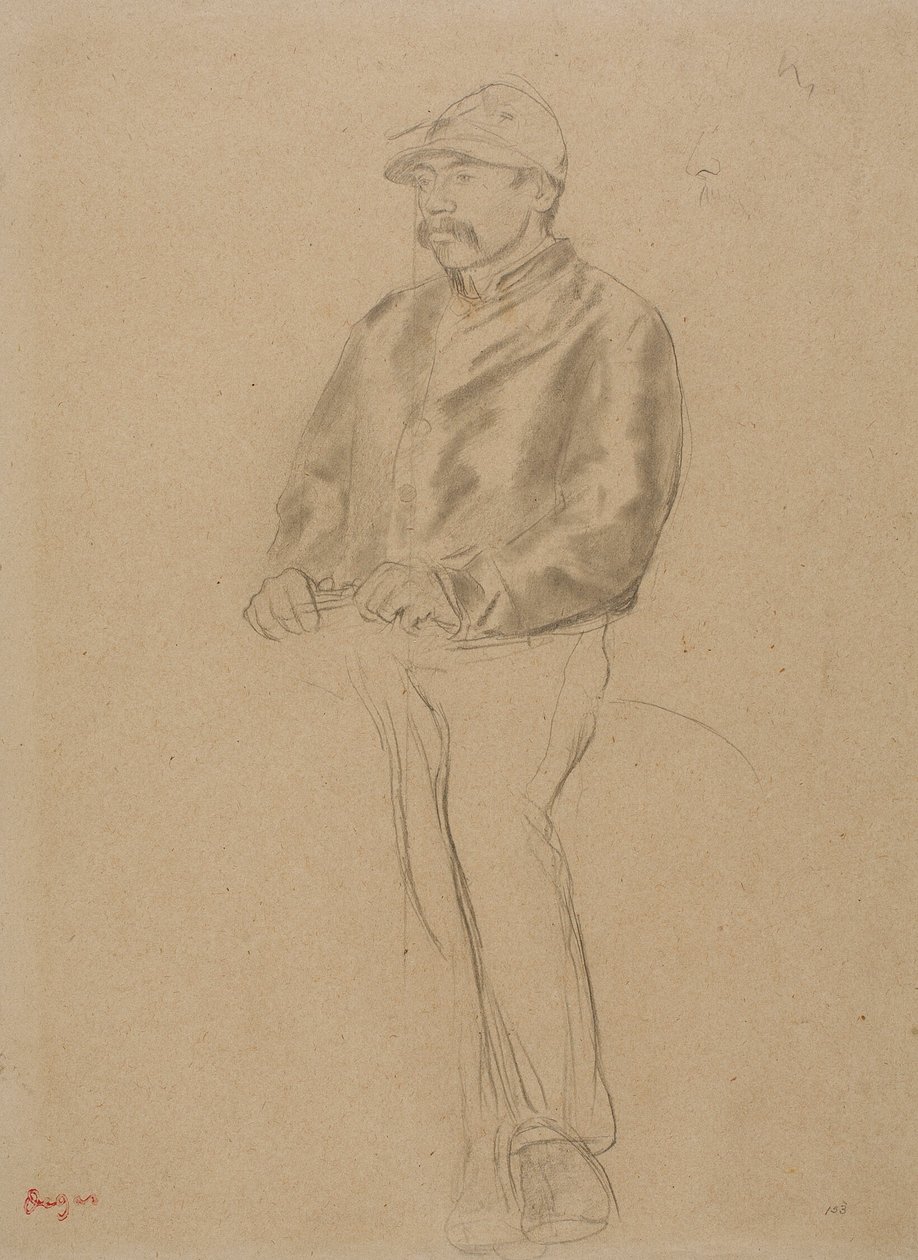 Jockey af Hilaire Germain Edgar Degas