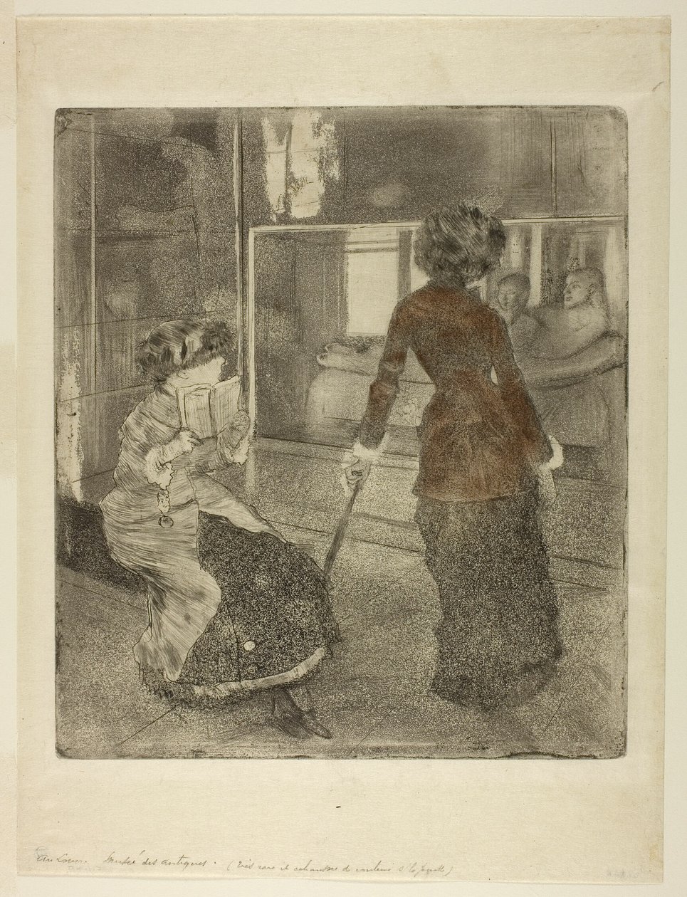 Mary Cassatt på Louvre: Det etruskiske galleri af Hilaire Germain Edgar Degas