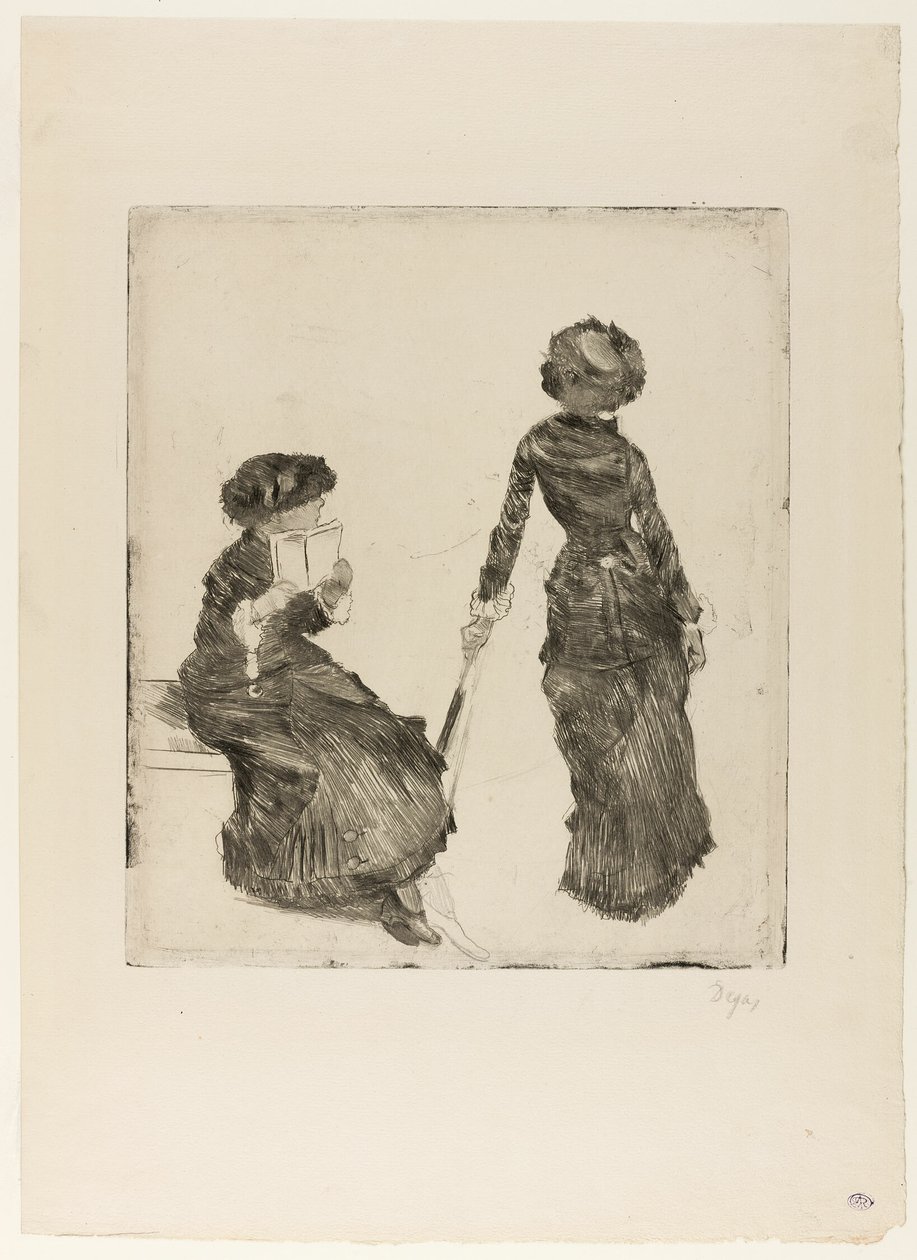 Mary Cassatt på Louvre: Det etruskiske galleri af Hilaire Germain Edgar Degas