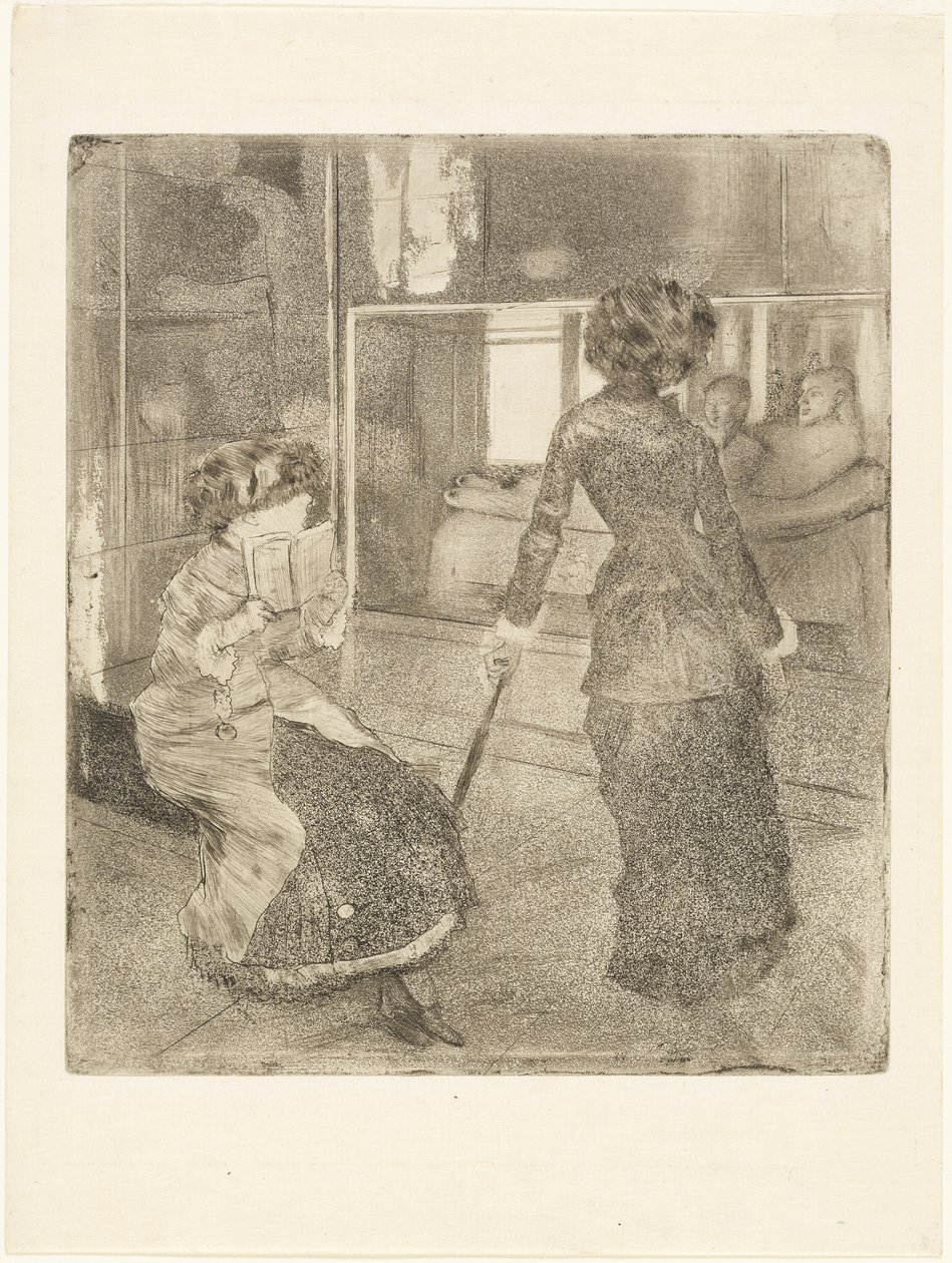Mary Cassatt på Louvre: Det etruskiske galleri af Hilaire Germain Edgar Degas
