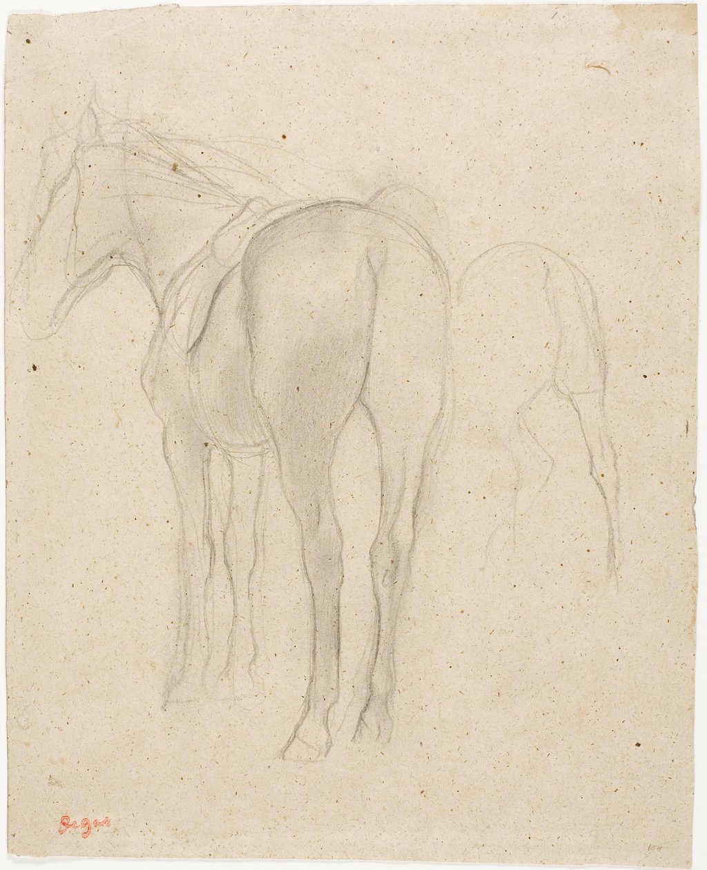 Studier af en hest af Hilaire Germain Edgar Degas