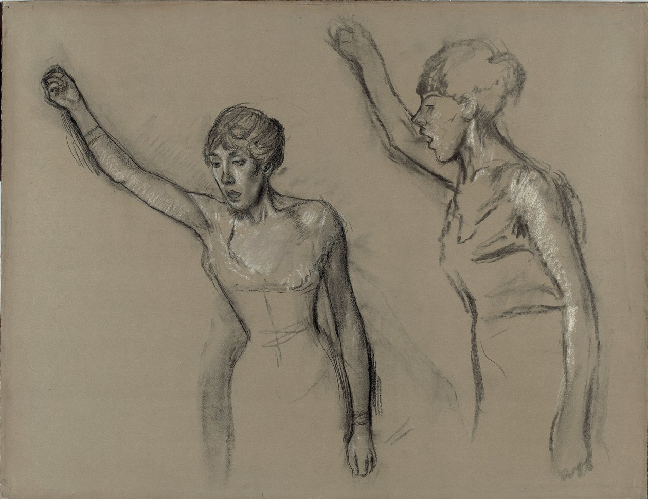 Studie af en sanger af Hilaire Germain Edgar Degas