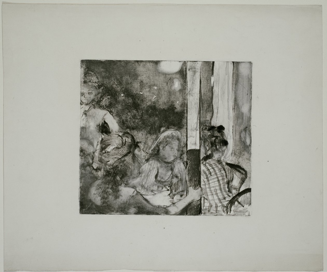 Kvinder på terrassen på en café om aftenen af Hilaire Germain Edgar Degas