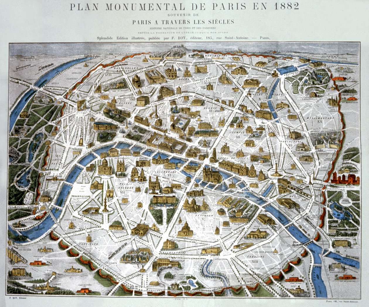 Det nye Paris. ca. 1867 (gravering) af Hilaire Guesnu