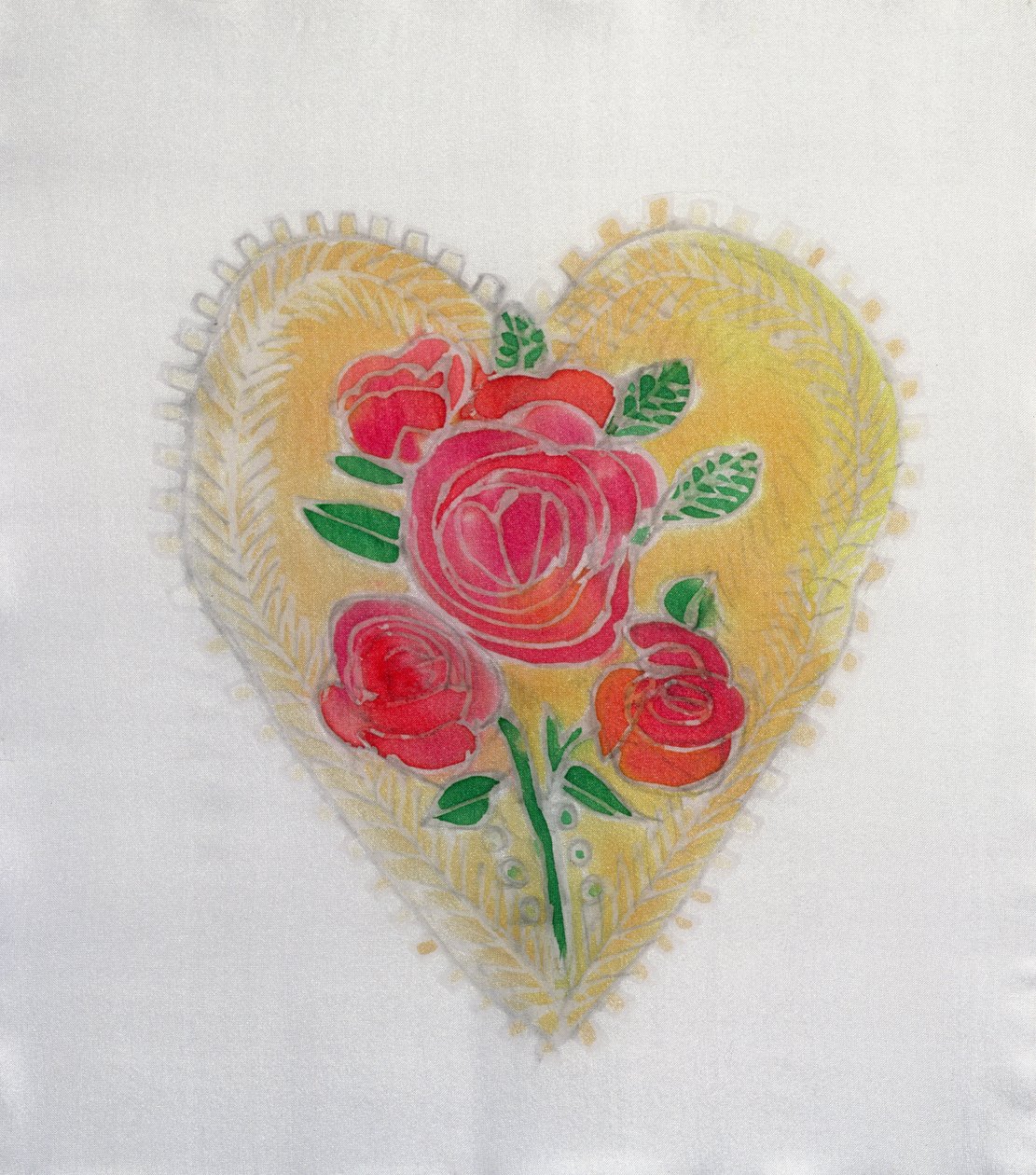 Mexican Heart, 2006 (farvestoffer på silke) af Hilary Simon