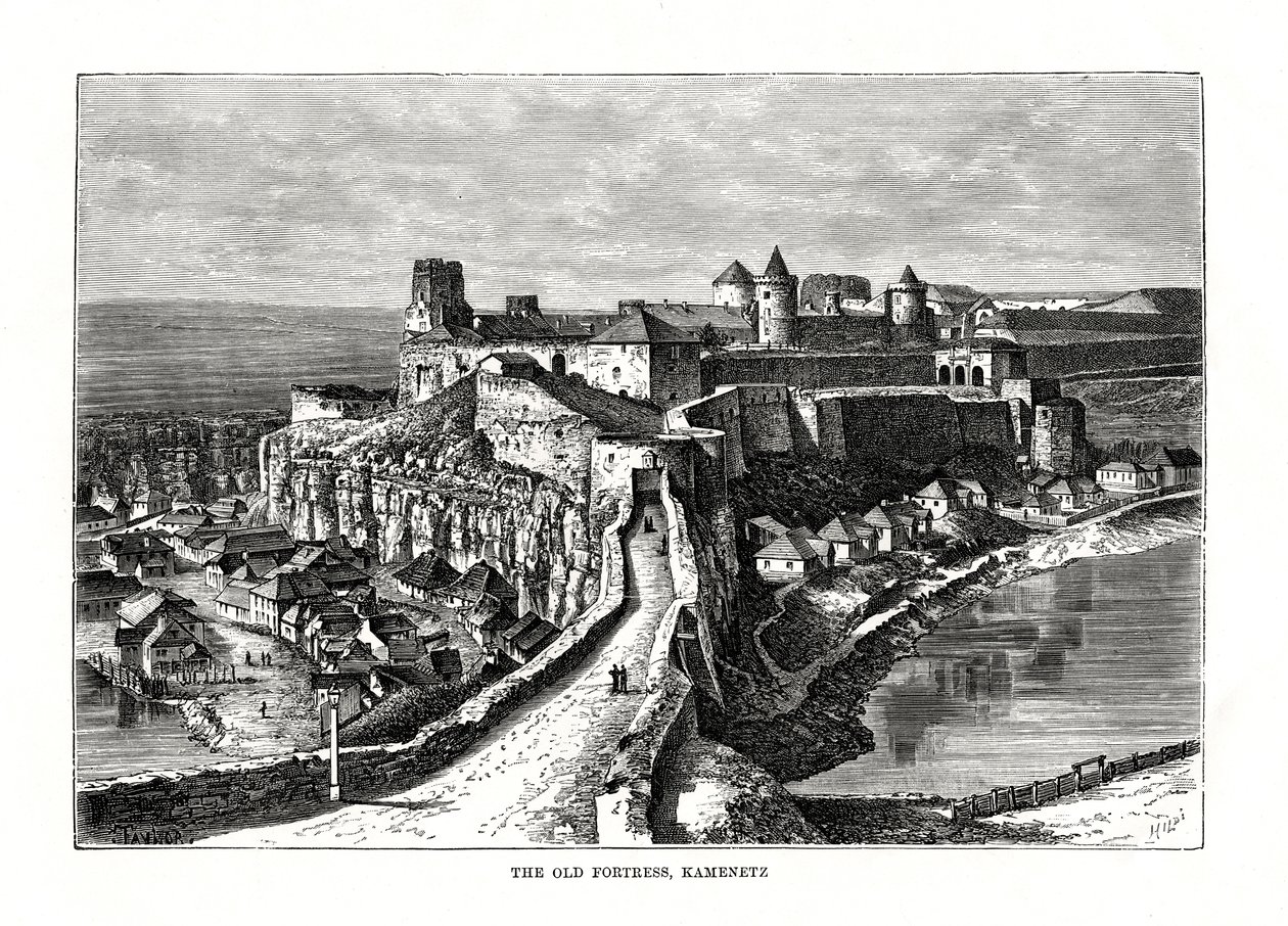 Den gamle fæstning, Kamenetz, Ukraine, 1879 af Hildibrand