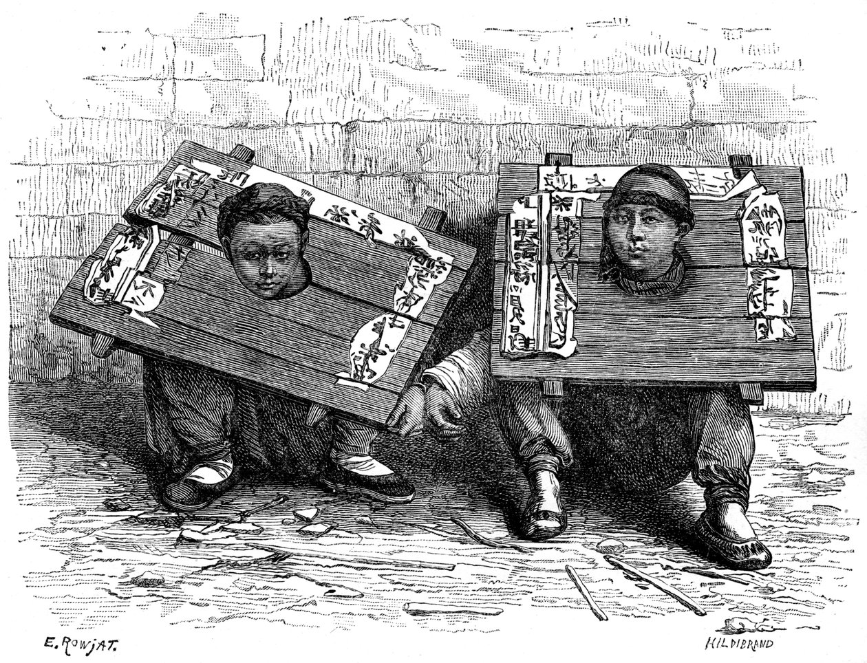 Søjlen i Japan før revolutionen, 1895. af Hildibrand