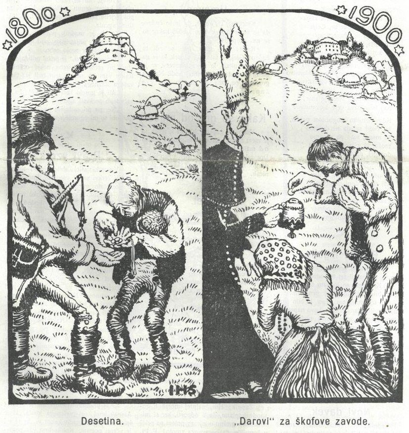 Tiende 1800 og Gaver til Biskopsinstitutioner 1900n af Hinko Smrekar