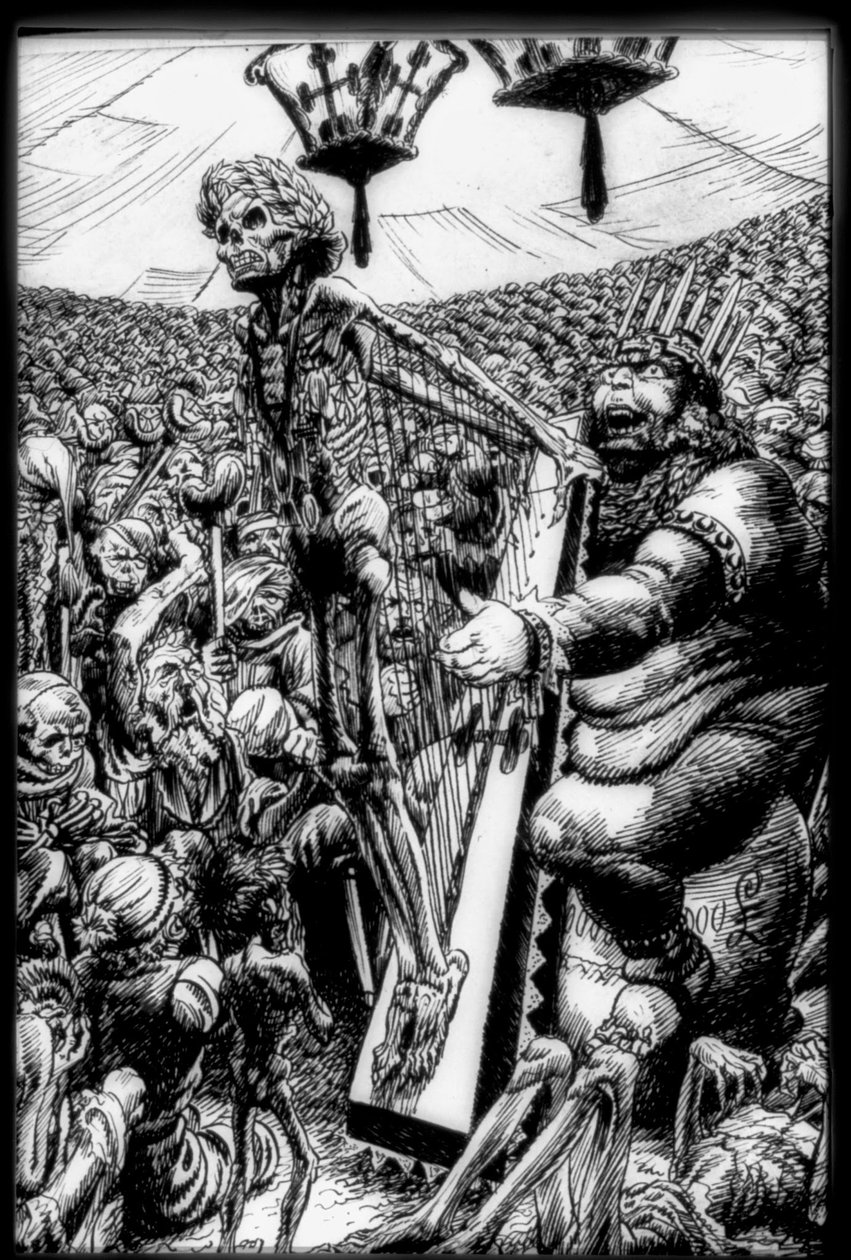 Ros af verdenskrigen også Thanksgiving -hymne til krigen og den døde harpe fra cyklen Mirror of the Holy af Hinko Smrekar
