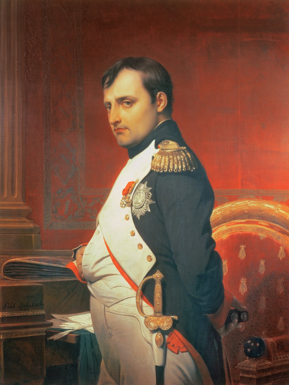 Napoleon (1769-1821) i sit studie af Hippolyte Delaroche