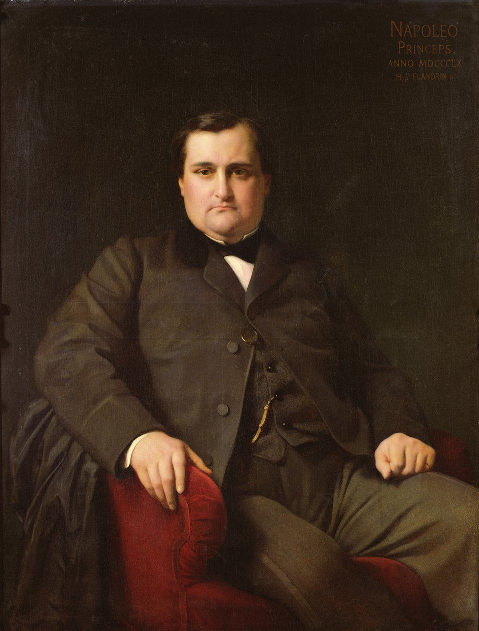 Portræt af Joseph Charles Bonaparte, Prins Napoleon (1822-1891), 1863 af Hippolyte Flandrin