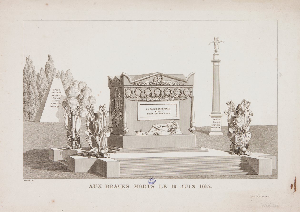 De tapre døde den 18. juni 1815, 1815 af Hippolyte Lecomte