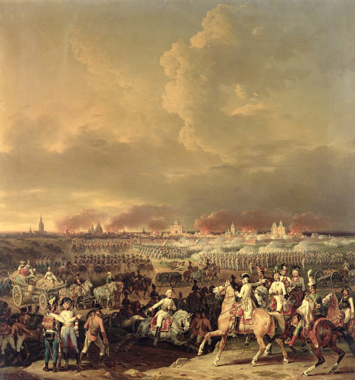 The Siege of Lille af Albert de Saxe-Tachen, 8. oktober 1792, 1845 af Hippolyte Lecomte