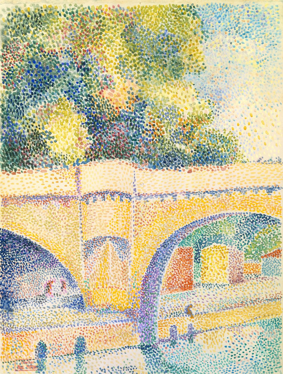 Le Pont Neuf, ca. 1912-14 (wc og gouache på papir) af Hippolyte Petitjean