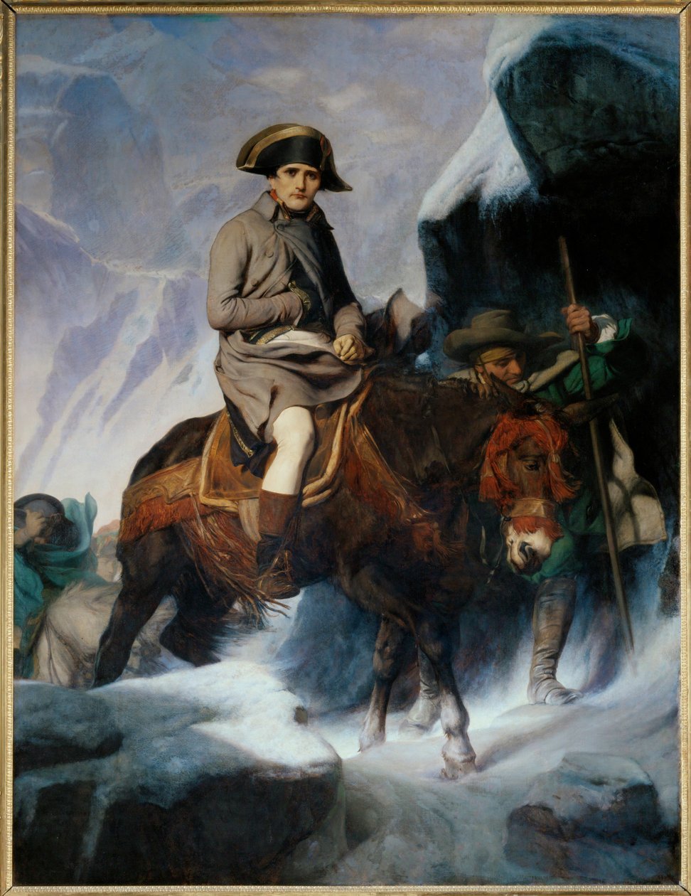 Bonaparte krydser Alperne - Bonaparte franchissant les Alpes ... af Hippolyte (1797 1856) Delaroche