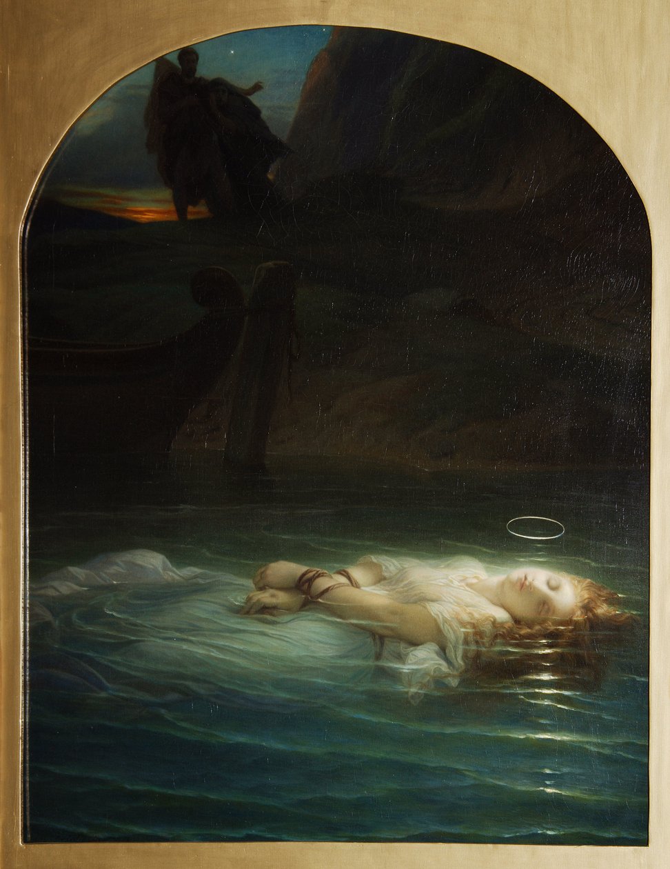 Kristen martyr druknede i Tiberen under Diocletians regeringstid (244-311) - Maleri af Paul Hippolyte Delaroche (1797-1856) olie på lærred af Hippolyte (1797 1856) Delaroche