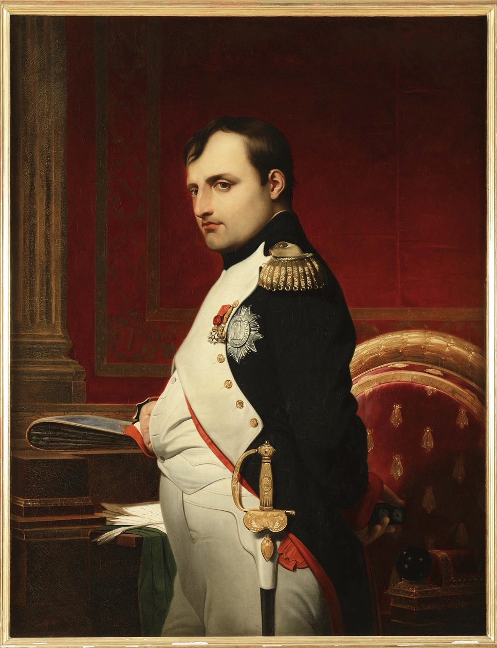 Napoleon I i sit studie i 1807 af Delaroche, Paul Hippolyte (1797-1856). Olie på lærred af Paul Delaroche
