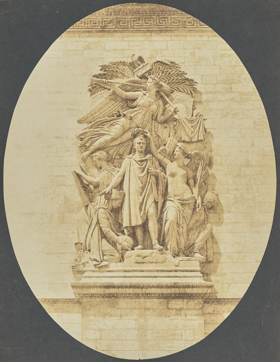 [Detalje af "Le Triomphe de 1810" af Jean-Pierre Cortot, Triumfbuen]. af Hippolyte Bayard
