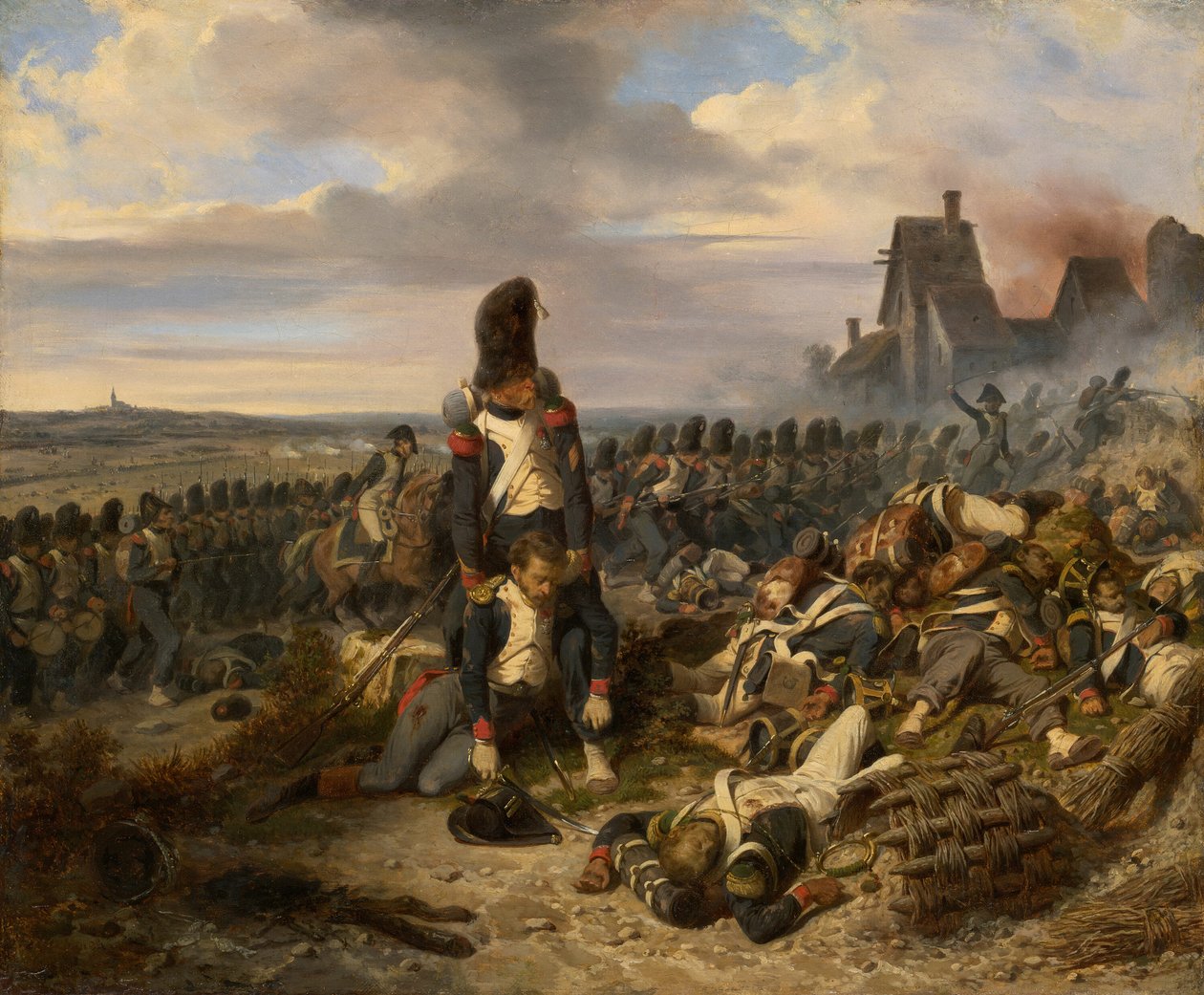 Kampscene, ca. 1825. af Hippolyte Bellange