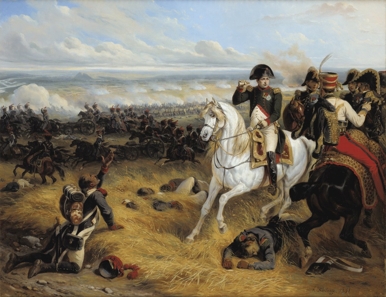 Napoleon i slaget ved Wagram, 1841 af Hippolyte Bellange