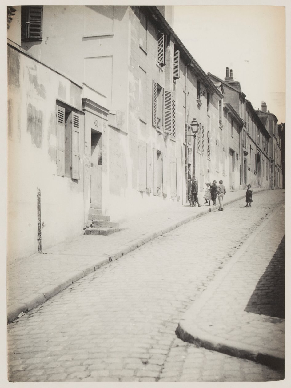 En gade i Montmartre, Paris, ca. 1890 (foto) af Hippolyte Blancard