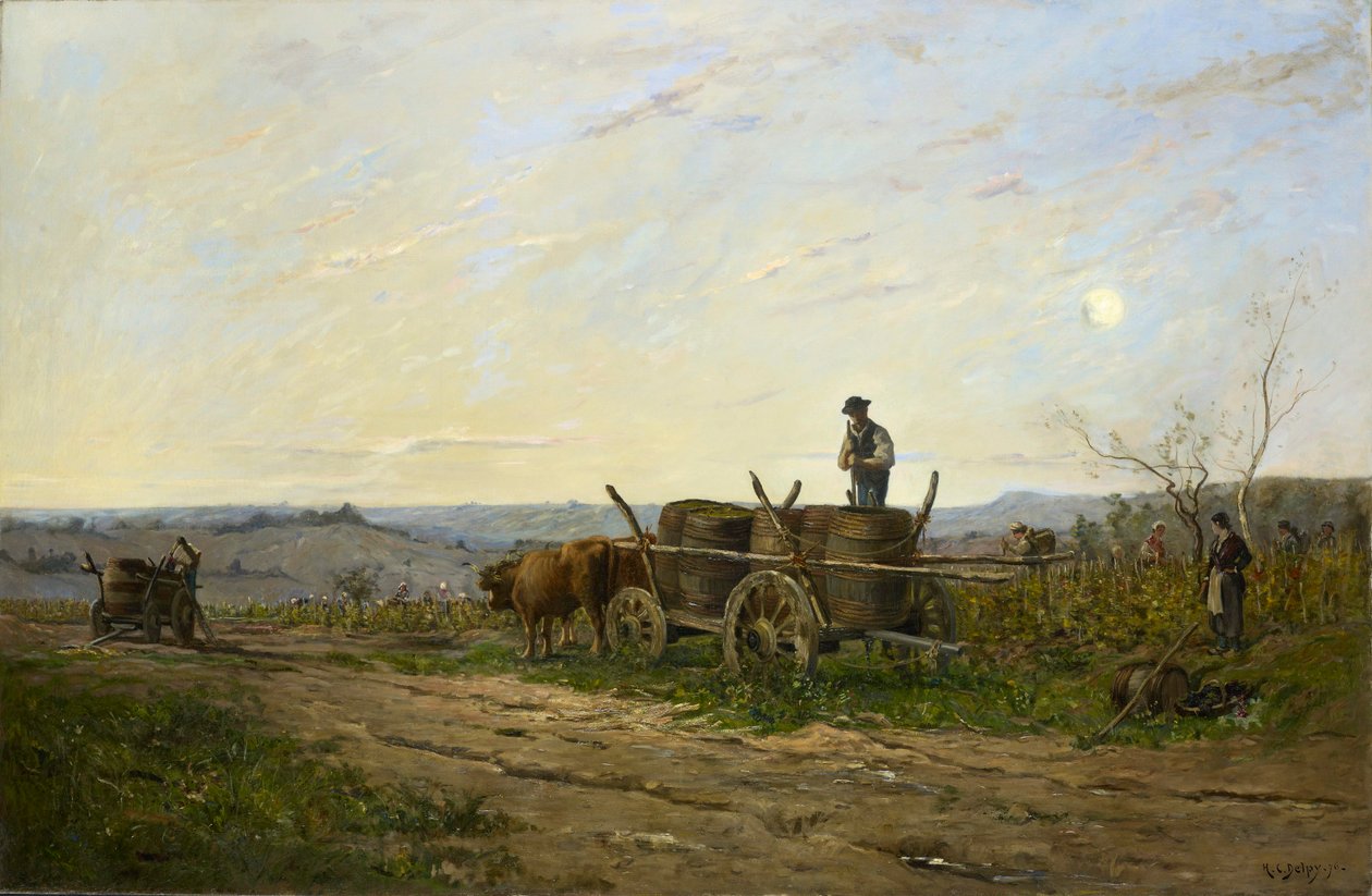 Høst om morgenen, 1876 af Hippolyte Camille Delpy