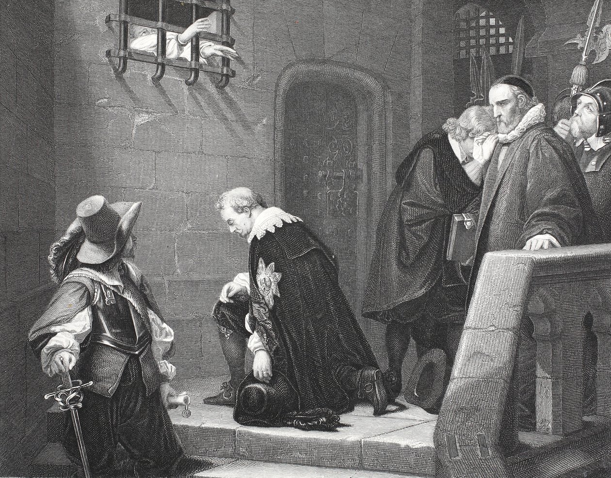Lord Strafford on the way to execution, engraved by A.H. Paynedani af Hippolyte Delaroche