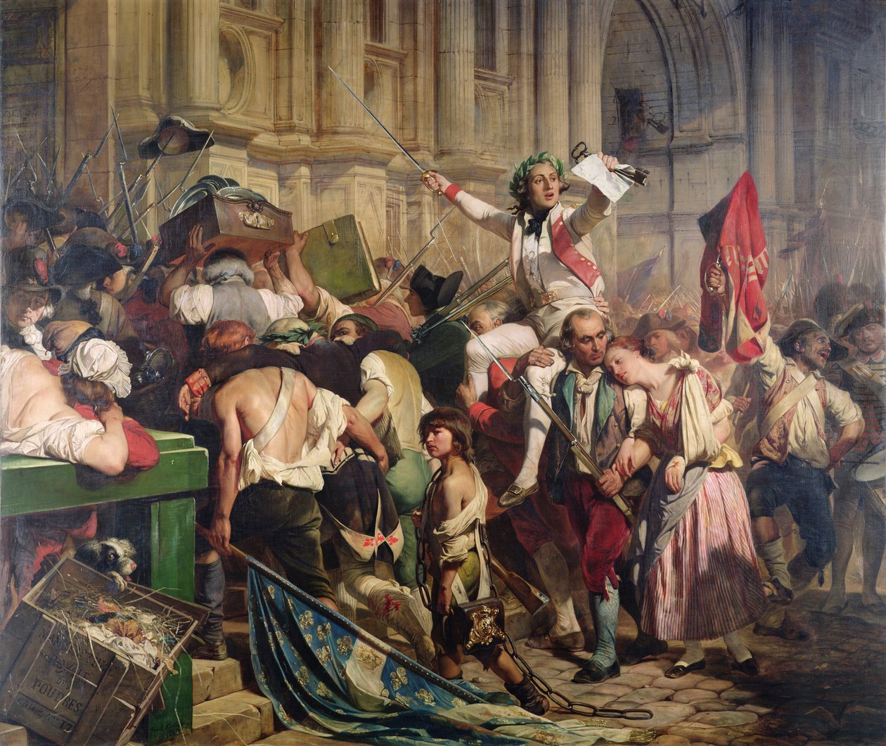 Erobrerne af Bastillen før Hotel de Ville i 1789, 1839 af Hippolyte Delaroche
