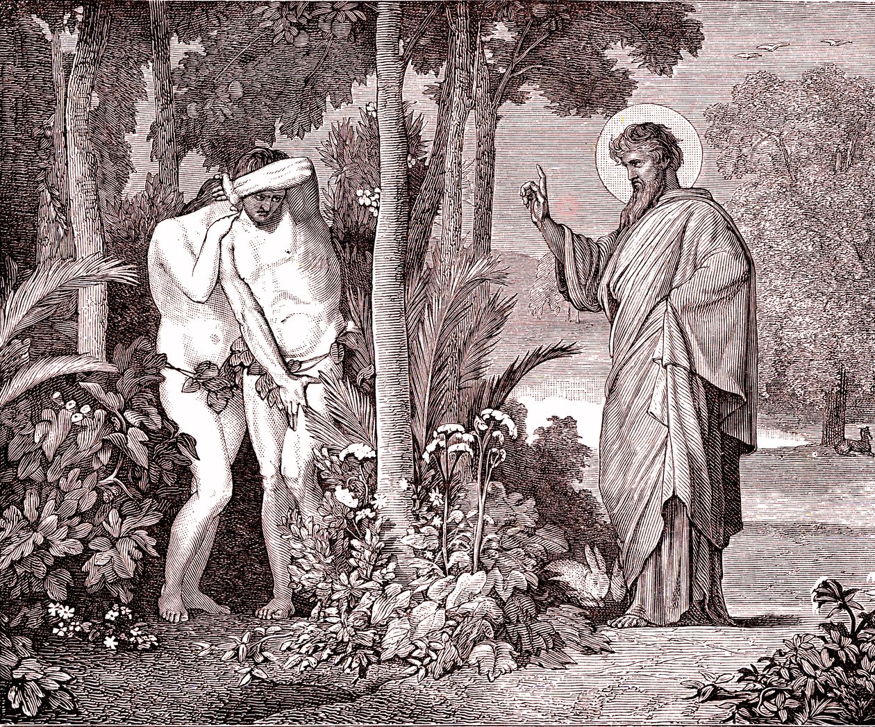 Adam og Eva af Hippolyte Flandrin