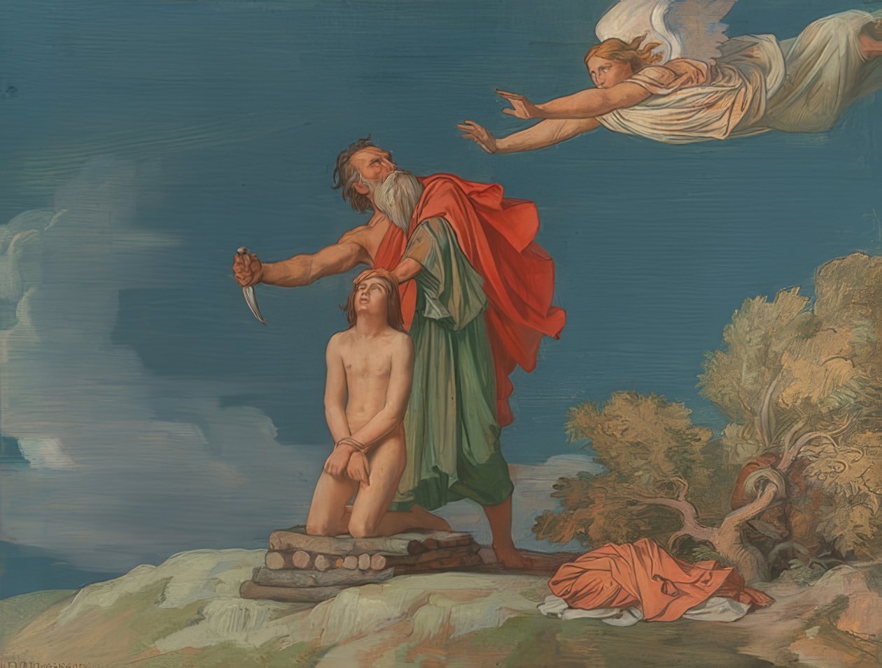 Isaks ofring. 1860 af Hippolyte Flandrin