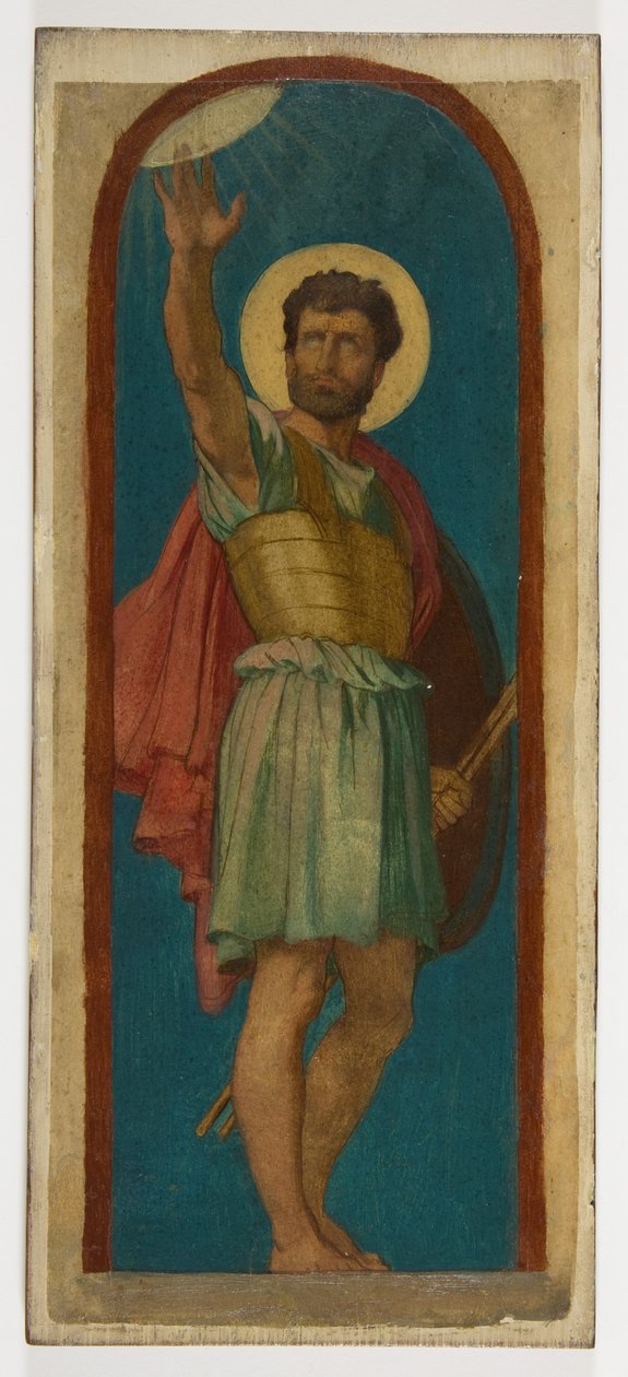 Josua, mit der Sonne oben links af Hippolyte Flandrin