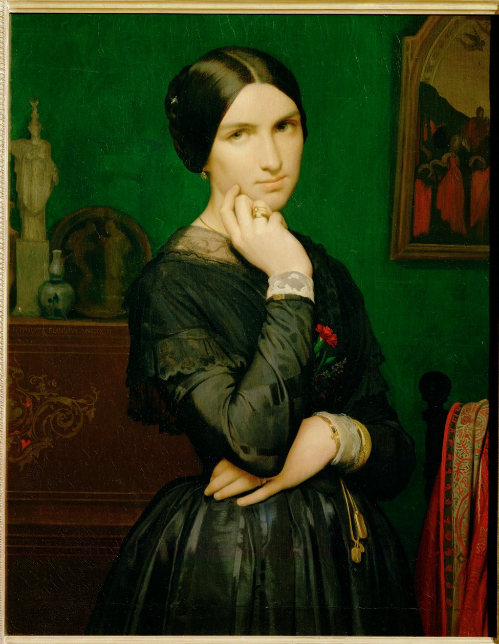Mme Hippolyte Flandrin (maleri på lærred) af Hippolyte Flandrin
