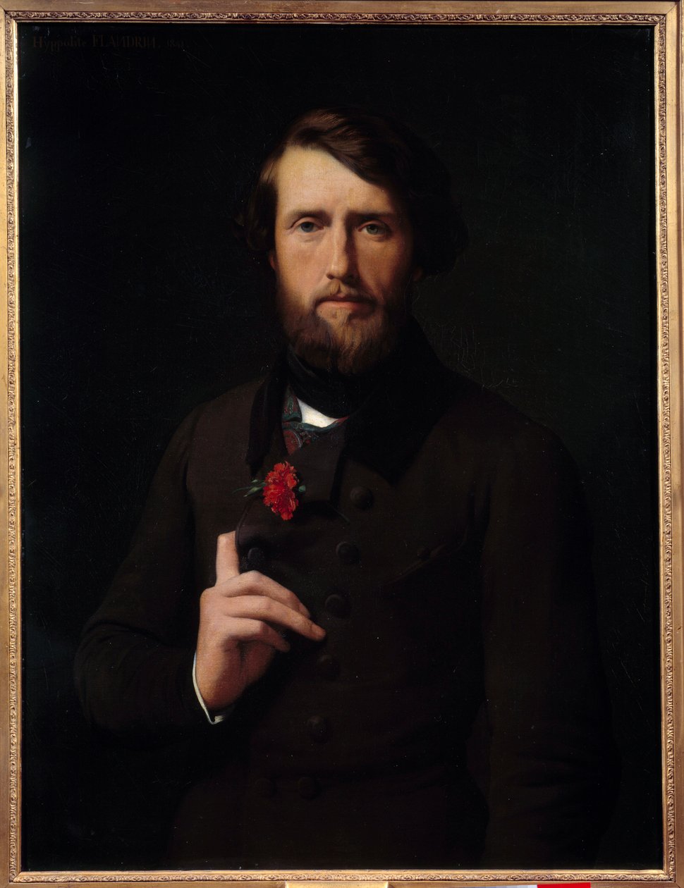 Portræt af grev Felix af Arjuzon (1800-1874) Maleri af Hippolithe Flandrin (1809-1864) 1800-tallet. Søn 0,83x0,64 m af Hippolyte Flandrin